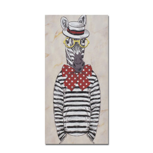 MR.ZEBRA ΠΙΝΑΚΑΣ ΔΙΑΚΟΣΜΗΣΗΣ 30x60x2 ΚΑΜΒΑΣ ΠΟΛΥΧΡΩΜΟ ΞΥΛΟ