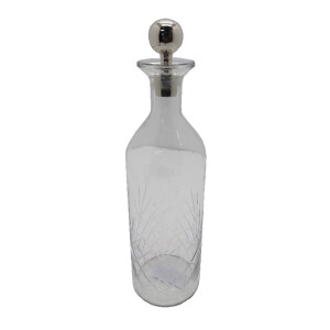 SHIRAN ΜΠΟΥΚΑΛΑ 10x10x37 ΓΥΑΛΙ ΔΙΑΦΑΝΟ SILVER ΑΛΟΥΜΙΝΙΟ