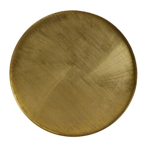TOTALE COFFEE TABLE SET 2ΤΕΜ BRASS ANTIQUE ΜΑΥΡΟ 76x76x43.5