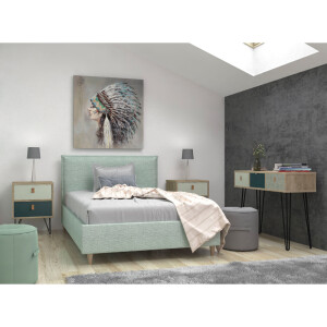 TREND MINT ΚΟΝΣΟΛΑ 3ΣΥΡΤΑΡΙΑ SONOMA ΠΡΑΣΙΝΟ ΜΕ PATTERN 100x50x75