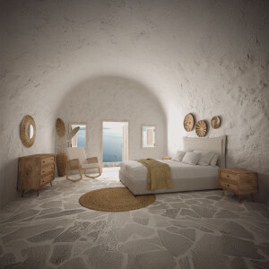 AMMOS ΚΟΜΟΔΙΝΟ 2ΣΥΡΤΑΡΙΑ ΦΥΣΙΚΟ ΜΕ RATTAN 50x39x54.8