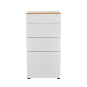 LUCIDO ΣΥΡΤΑΡΙΕΡΑ 5ΣΥΡΤΑΡΙΑ ΛΕΥΚΟ OAK ΦΥΣΙΚΟ 58x39x116.5
