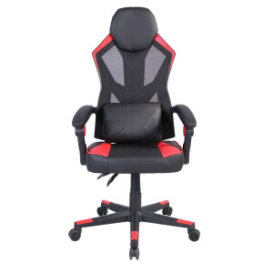 FUSION ΚΑΡΕΚΛΑ GAMING ΓΡΑΦΕΙΟΥ ΜΑΥΡΟ ΚΟΚΚΙΝΟ 50x74x137
