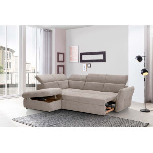 MONSERAT ΚΑΝΑΠΕΣ ΚΡΕΒΑΤΙ ΓΩΝΙΑ ΑΡΙΣΤΕΡΗ TAUPE 254x224x90