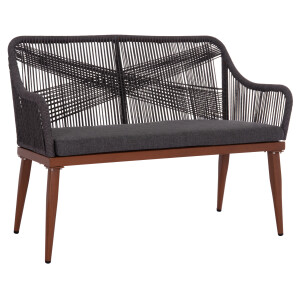 ΚΑΝΑΠΕΣ 2ΘΕΣΙΟΣ FB95550.11 AΛΟΥΜΙΝΙΟ ΚΑΦΕ--ΑΝΘΡΑΚΙ P.E. ΣΧΟΙΝΙ 123x61x90Υεκ