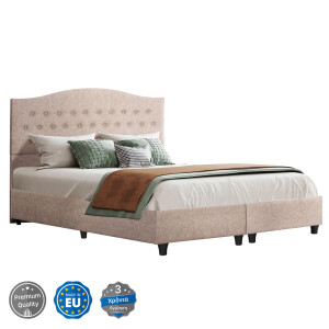 ΚΡΕΒΑΤΙ FB9638.22 ΜΠΕΖ ΥΦΑΣΜΑ Τ. NUBUCK ΓΙΑ ΣΤΡΩΜΑ 150x200εκ.