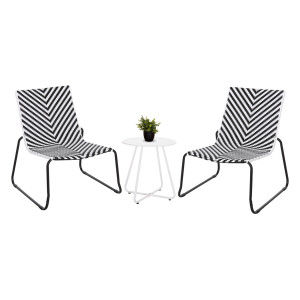 ΣΕΤ LOUNGE 3TMX ΕΞ.ΧΩΡΟΥ FB921193.02 ΜΕΤΑΛΛΟ ΚΑΙ ΣΥΝΘ.RATTAN ΣΕ ΛΕΥΚΟ-ΜΑΥΡΟ