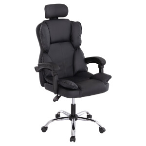 ΚΑΡΕΚΛΑ ΓΡΑΦΕΙΟΥ FB91202 ΜΑΥΡΟ PVC & NYLON-ΜΕΤΑΛ.ΧΡΩΜΙΟ ΒΑΣΗ 63x73x129Υεκ